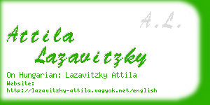 attila lazavitzky business card